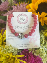 Load image into Gallery viewer, "Rose of Love" Pink Jade Bracelet - TJazelle