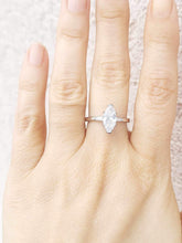 Load image into Gallery viewer, Marquise CZ Engagement Ring - Sterling Silver