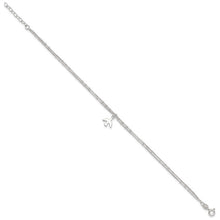 Load image into Gallery viewer, Sterling Silver Polished 2-Strand Dove 9in Plus1in Ext Anklet