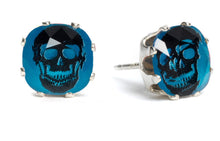 Load image into Gallery viewer, Mini Cushion Earrings - Spooky Scary Skeleton JoJoLovesYou