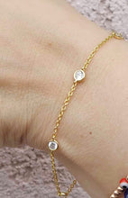 Load image into Gallery viewer, CZ by the yard Bracelet - Gold Plated Sterling Silver