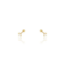 Load image into Gallery viewer, Tiny Pearl Screw Flat Back Earrings