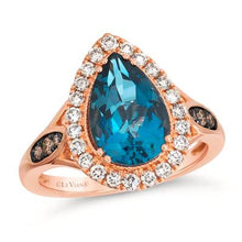Load image into Gallery viewer, Deep Sea Blue Topaz™ LeVian Ring