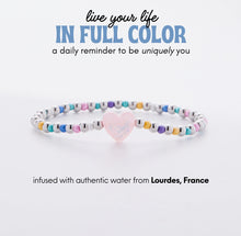 Load image into Gallery viewer, Unconditional Love Ombre Holy Water Stretch Bracelet in Silver