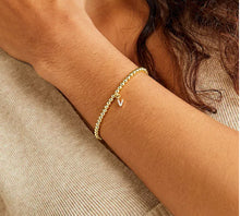 Load image into Gallery viewer, CLEAR CZ IDENTITY BRACELET GOLD - CHOOSE YOUR INITIAL