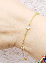 Load image into Gallery viewer, CZ by the yard Bracelet - Gold Plated Sterling Silver