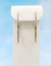 Load image into Gallery viewer, Omega Back Pave Hoop - Gold Tone