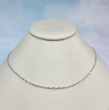 Load image into Gallery viewer, 16” Paperclip Chain Necklace  14k White Gold
