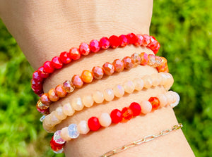 Orange Liza Stretch Bracelets