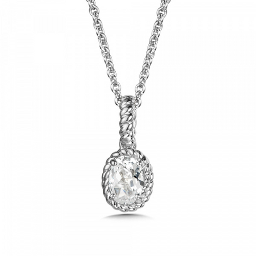 April White Sapphire Birthstone Necklace