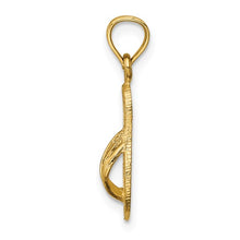 Load image into Gallery viewer, Flip Flop Pendant - 14k 3D Polished And Textured