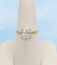 Load image into Gallery viewer, Princess-Cut CZ Estate Ring - 10K Gold