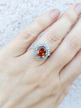 Load image into Gallery viewer, Garnet Tsavorite  Ring - 14K White Gold