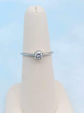 Load image into Gallery viewer, Dainty Round Brilliant Diamond Ring - 14K White Gold