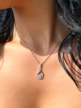 Load image into Gallery viewer, Diamond Infinity Necklace - 14K White Gold