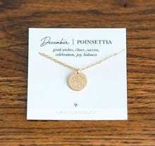 Load image into Gallery viewer, Birth Flower Necklace- Gold Filled