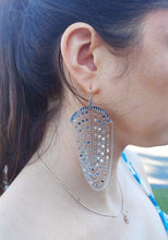 Load image into Gallery viewer, Mirror Chain Fringe Earrings - Sterling Silver