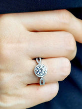 Load image into Gallery viewer, Iridescent CZ Halo Ring - Sterling Silver