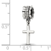 Load image into Gallery viewer, Sterling Silver Reflections Plain Cross Dangle Bead