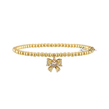 Load image into Gallery viewer, Sami Little Bow Bracelet: Gold / Boxy Bow