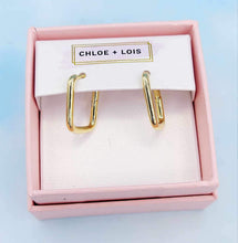 Load image into Gallery viewer, Bubble "Rectangle" Hoop Earrings - Chloe and Lois