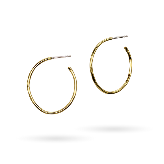 Airy Oval Hoops Small - Ceramic Coated Brass
