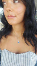 Load image into Gallery viewer, Tanzanite and Diamond Necklace - 14K White Gold