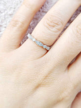 Load image into Gallery viewer, 0.21 Carat Milgrain Diamond Band - 14K White Gold