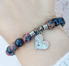 Load image into Gallery viewer, "Angel Love" Heart Silver Charm Bracelet - TJazelle