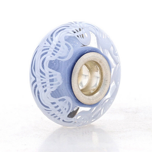 Lace  Periwinkle Murano Glass - Chamilia Bead