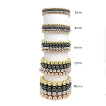 Load image into Gallery viewer, 6mm Gold Beaded Bracelet