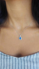 Load image into Gallery viewer, Tanzanite and Diamond Necklace - 14K White Gold