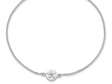 Load image into Gallery viewer, CZ Sand Dollar Anklet - Sterling Silver