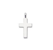 Load image into Gallery viewer, Polished Plain Cross and Chain - Sterling Silver