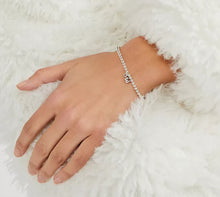 Load image into Gallery viewer, CLEAR CZ IDENTITY BRACELET SILVER - CHOOSE YOUR INITIAL