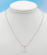 Load image into Gallery viewer, Pear Clear Faceted Quartz Drop on Silver Chain -  Sterling Silver