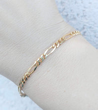 Load image into Gallery viewer, 7&quot; Figaro Bracelet - 14K Yellow Gold
