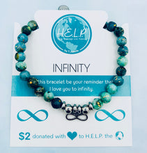 Load image into Gallery viewer, Infinity Charm Charity Bracelet- TJazelle HELP Collection