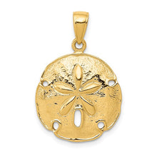 Load image into Gallery viewer, Sand Dollar Charm Pendant - 14K Yellow Gold