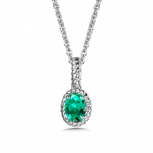 May Emerald Birthstone Necklace