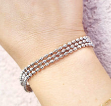 Load image into Gallery viewer, Diamond Cut Triple Strand Bracelet Chain With Lobster Claw