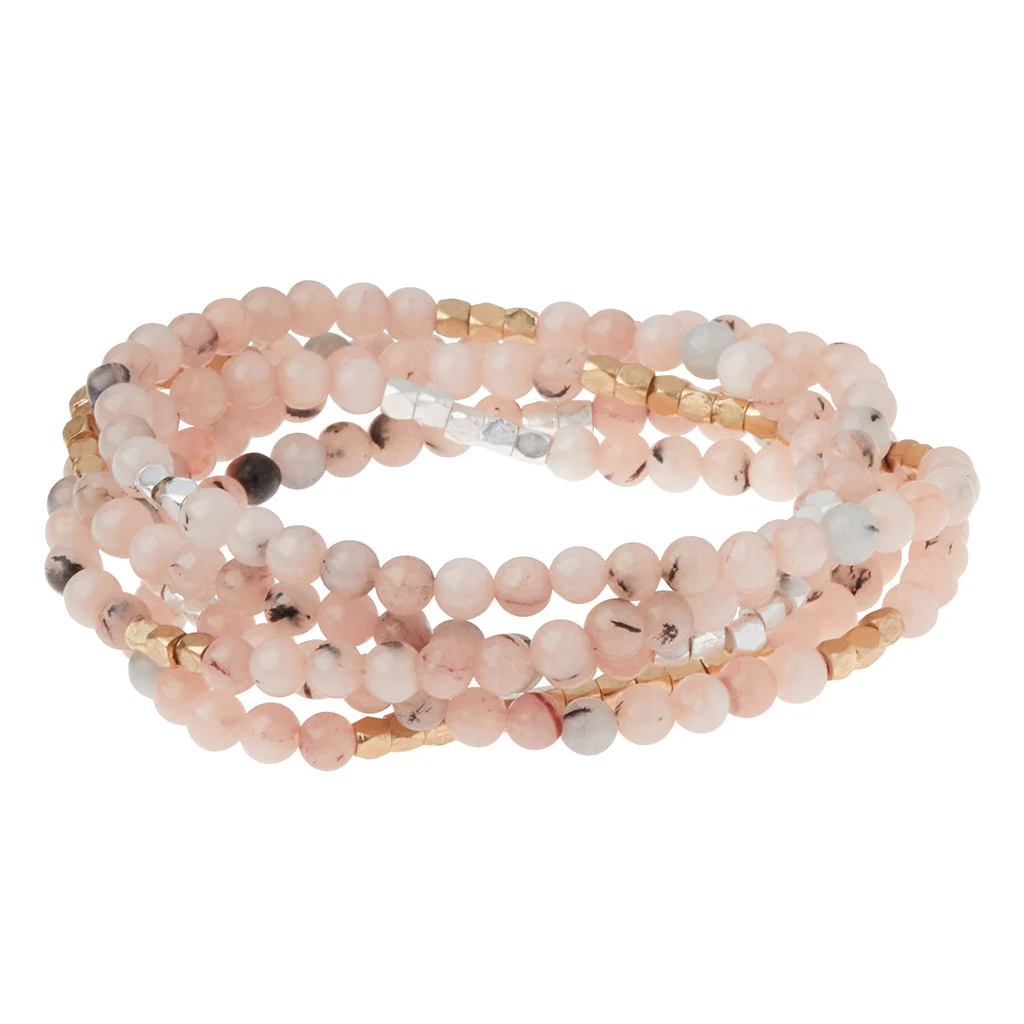 Morganite with Black Tourmaline - Stone of Diving Love & Protection