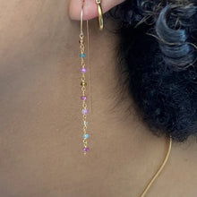 Load image into Gallery viewer, Tourmaline Threader Earrings