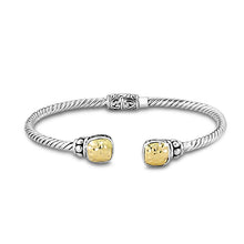 Load image into Gallery viewer, Hammered Gold on Silver Bangle Bracelet - Samuel B