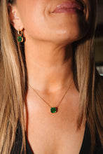 Load image into Gallery viewer, Moss Green Asscher Necklace - Chloe &amp; Lois