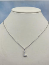 Load image into Gallery viewer, Diamond Initial L on Razza Chain-14K White Gold