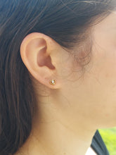 Load image into Gallery viewer, Heart Diamond Estate Stud Earrrings - 14K Gold