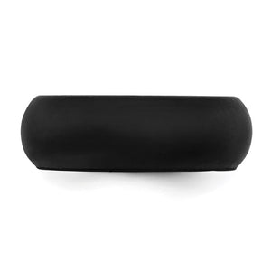 Black Silicone Domed 8mm Band