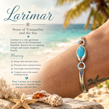 Load image into Gallery viewer, Larimar Bangle Bracelet - Sterling Silver