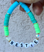 Load image into Gallery viewer, “Bestie&quot; Heishi Stretch Bracelet -Kids